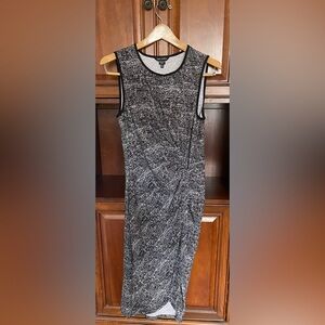 Maggy London Sleeveless Print Side Rouched Dress